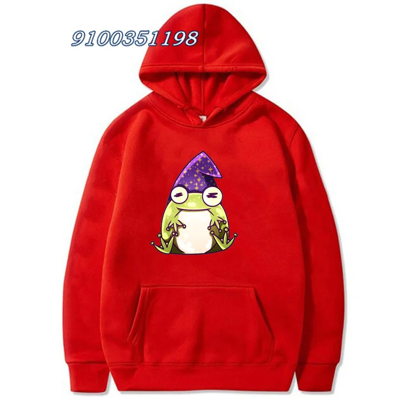 Lustige Frosch Drucken Nette Hoodies Magie Frosch Muster Hoodie Damen Hoodie Weiß Sweatshirt Harajuku Casual Unisex Top winter Kleidung