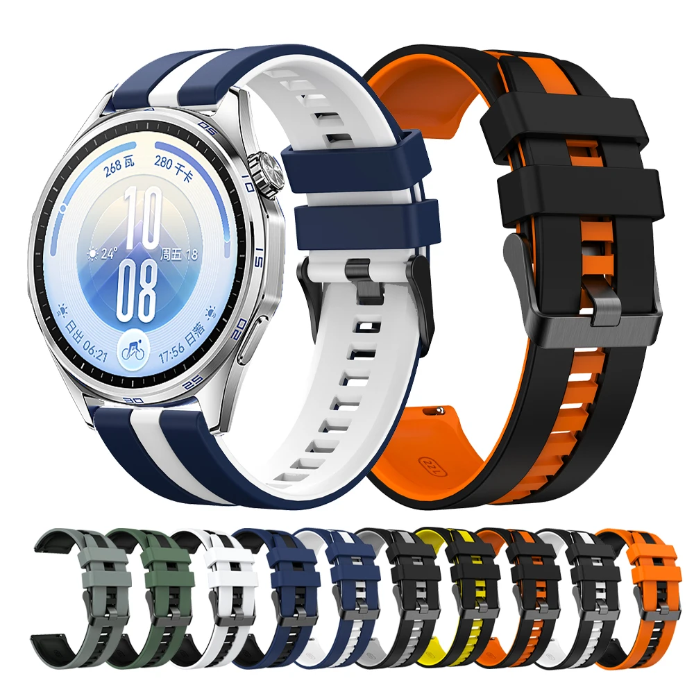 20mm 22mm Silicone Strap For HUAWEI WATCH GT7 GT7 PRO 46mm Watch Band For WATCH 5 4 3/GT 6 pro 6 5 4 3 2 Sport Replace Wristband