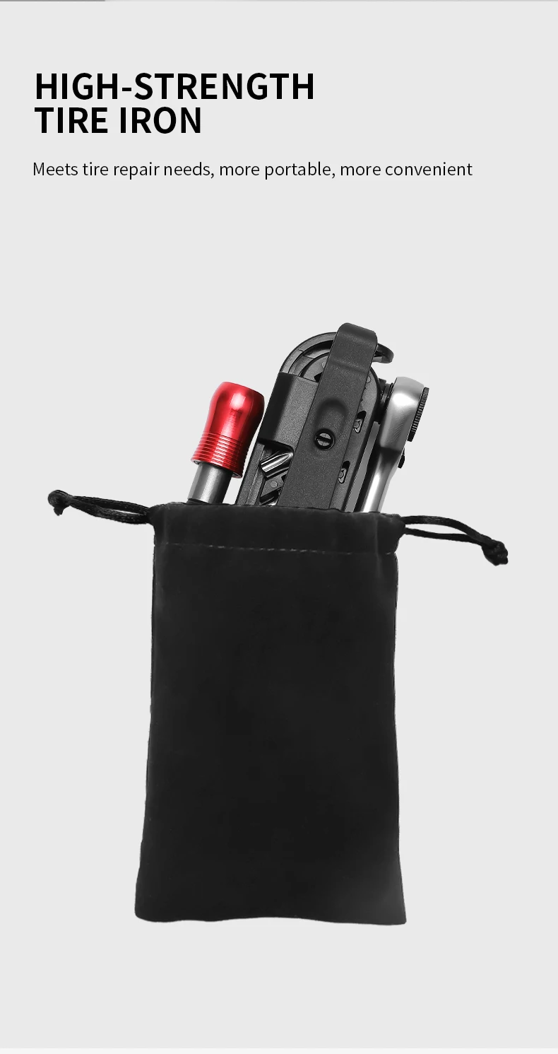 TOSUOD 1/4-Zoll Zwei-Wege-Ratschenschlüssel-Set, Mini-Ratsche & Schnellverbindungsstangen, Faltbares Fahrrad-Reparaturset, S2-Bits & Reifenheber – Detail 9