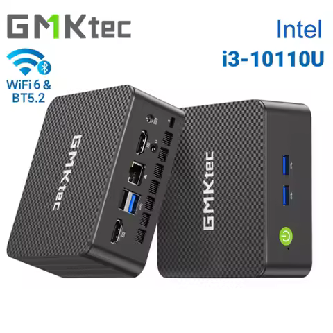 G3 Pro Desktop Mini PC intel i3 10110U Mutil-Core Windows 11 DDR4 NVMe SSD WIFI6 BT5.2 4K HD Office/Home Computer Win11 GMKtec