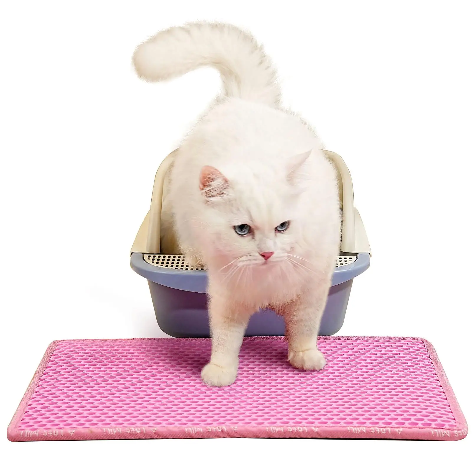 

Cat Litter Mat - Double Layer Trapping Design, Waterproof & Easy Clean, 21 x 14, Scatter Control for Kittens