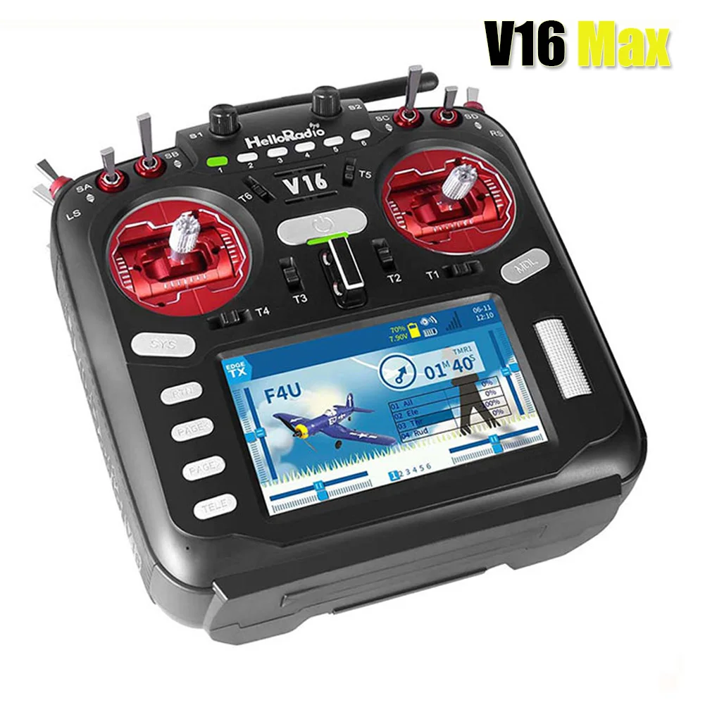 HelloRadio V16 MAX Multi Protocol Remote Control High-frequency Head EDGTX Touch Screen Radio Transmitter for FPV RC Drone