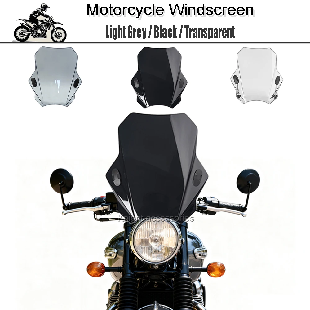 

For Bonneville/BOBBER/SE/SPEEDMASTER T100 T120 T214 Universal Adjustabl Motorcycle Windscreen Windshield Wind Deflector