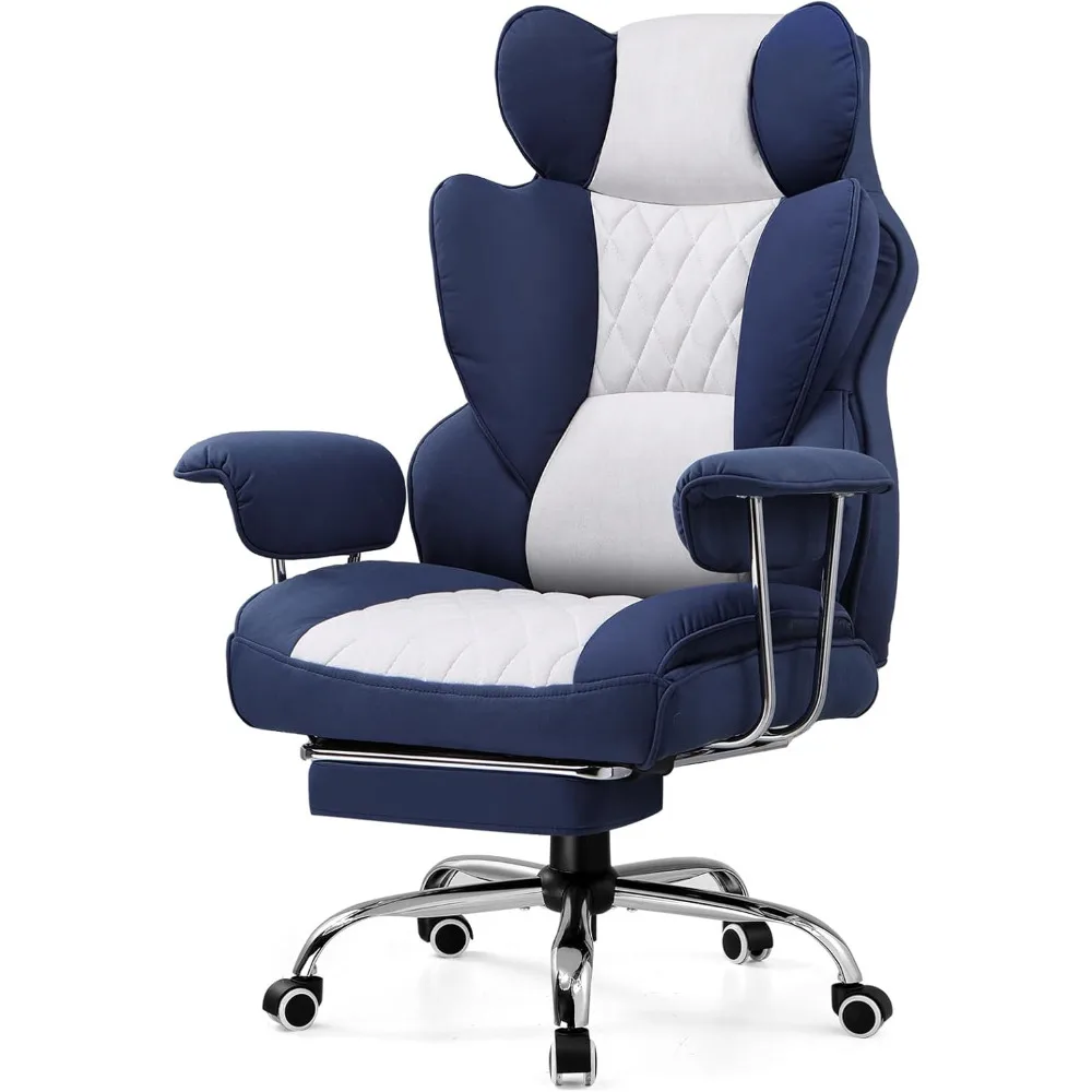 

Gaming Chair, Office Chair with Pocket Spring Lumbar Support, Ergonomic Comfortable Wide Office Desk Computer Chair