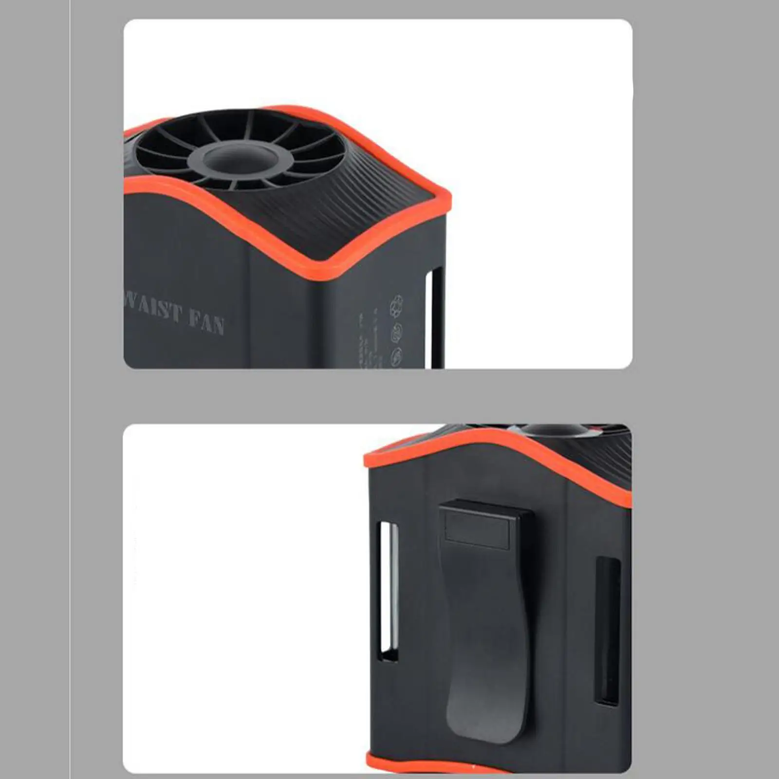 Ventilateur personnel de ceinture de taille, 3 vitesses, vent robuste, multifonction, clip personnel, voyage, bureau, camping en plein air, pêche