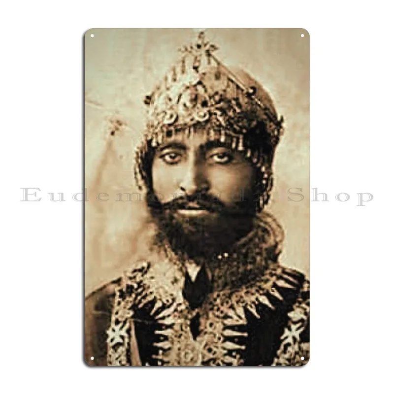 Haile Selassie Metal Sign Pub Wall Pub Designer Cave Bar Tin Sign Poster