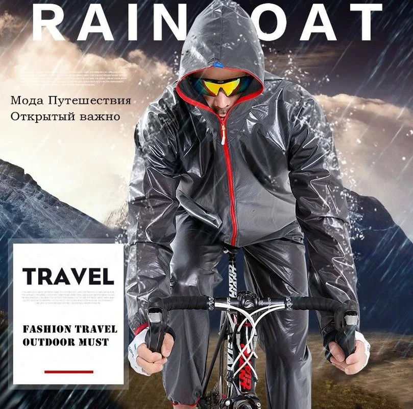 Cycling Raincoat Waterproof Windproof Raincoat Reflective MTB Road Bike Cycling Jacket Pants Suit Men Women Clothes