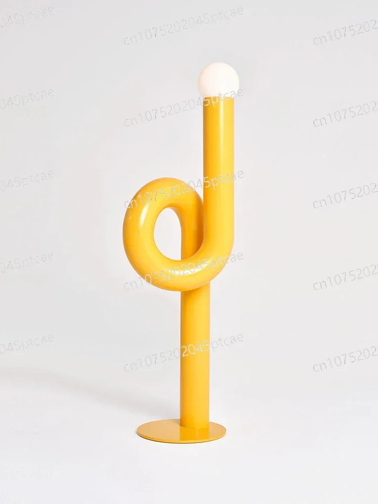 Living room Soft decoration engineering lamp Curved tube bulb floor lamp Hotel lobby lamp Model room