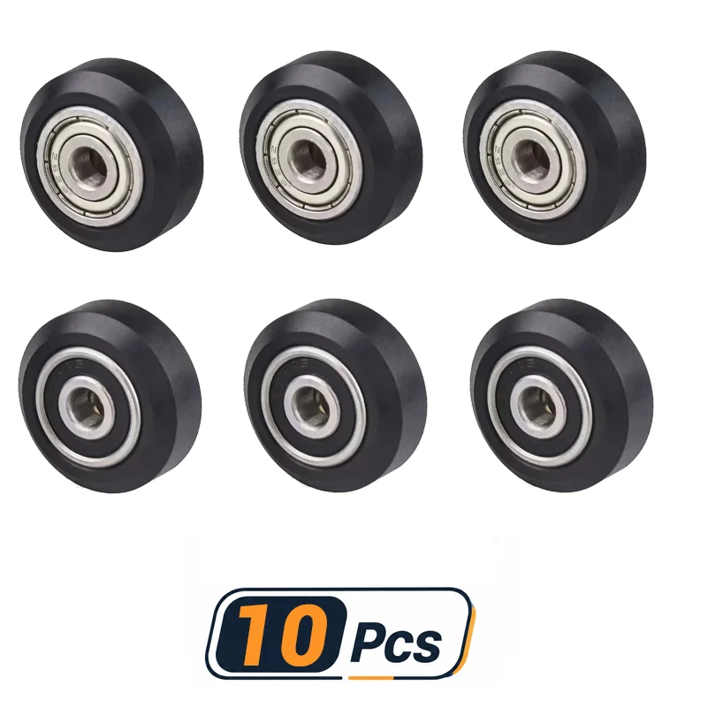 10Pcs OpenBuilds CNC POM Delrin Big V Wheel Kit with Bearing Solid Pulley for V-Slot Aluminum Profile 3D Printer CNC Parts