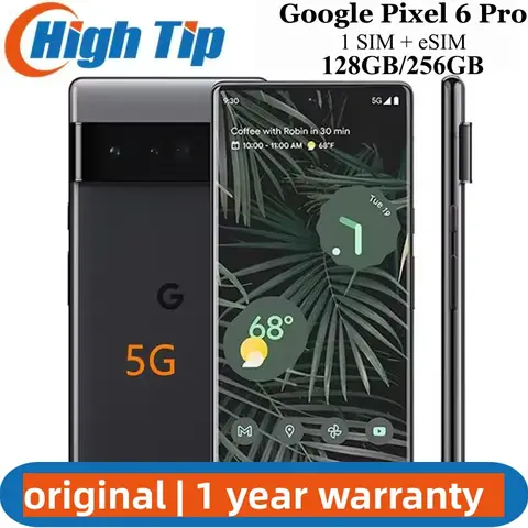 Original Unlocked Google Pixel 6 Pro 5G Mobile Phone 6.71'' 12GB RAM 128GB 256GB ROM NFC Octa Core Andriod SmartPhone