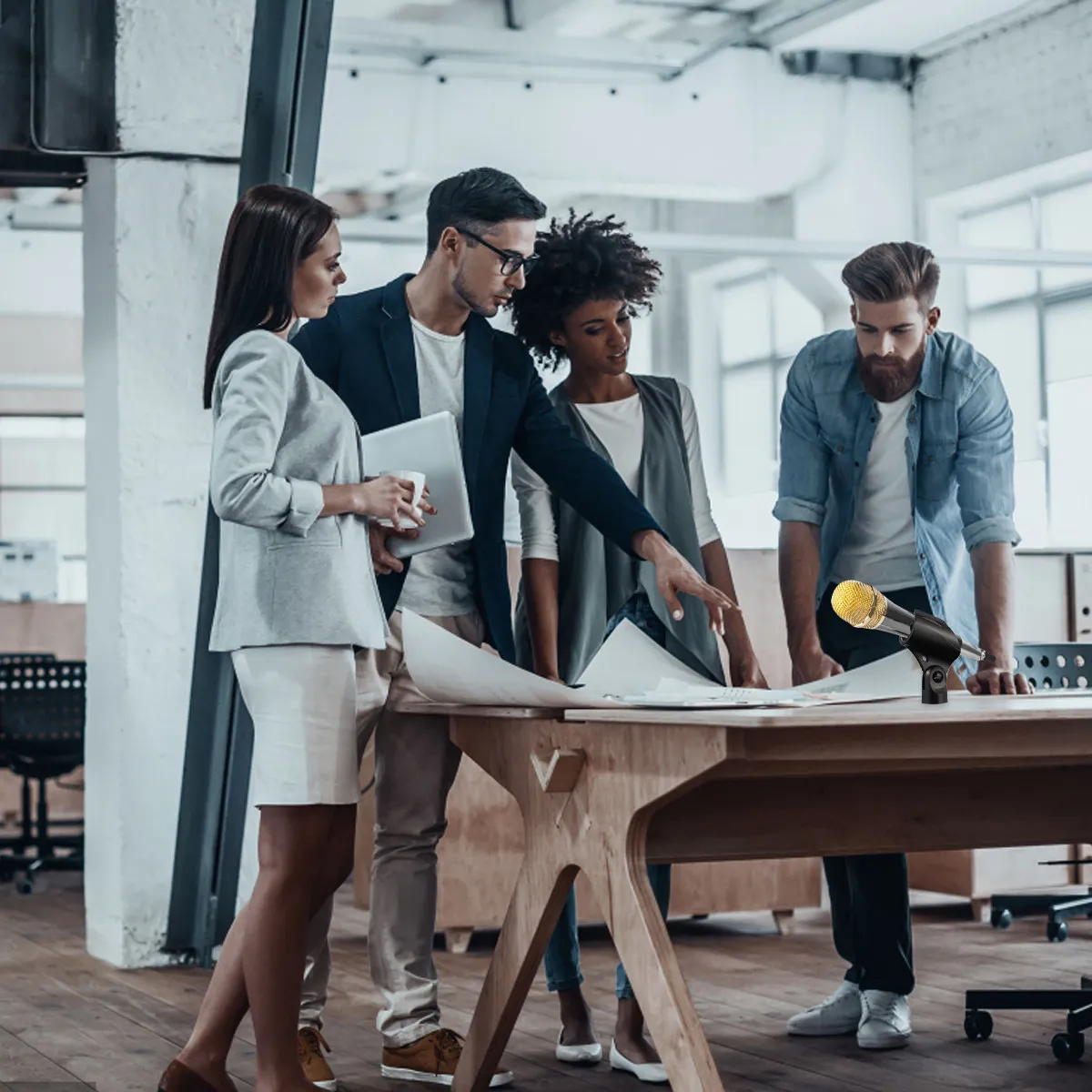 

Держатель для микрофона, 5 шт., черный пластиковый, с медным адаптером, для использования в помещении и на улице, для сцены, безопасный, ударопрочный, надежный