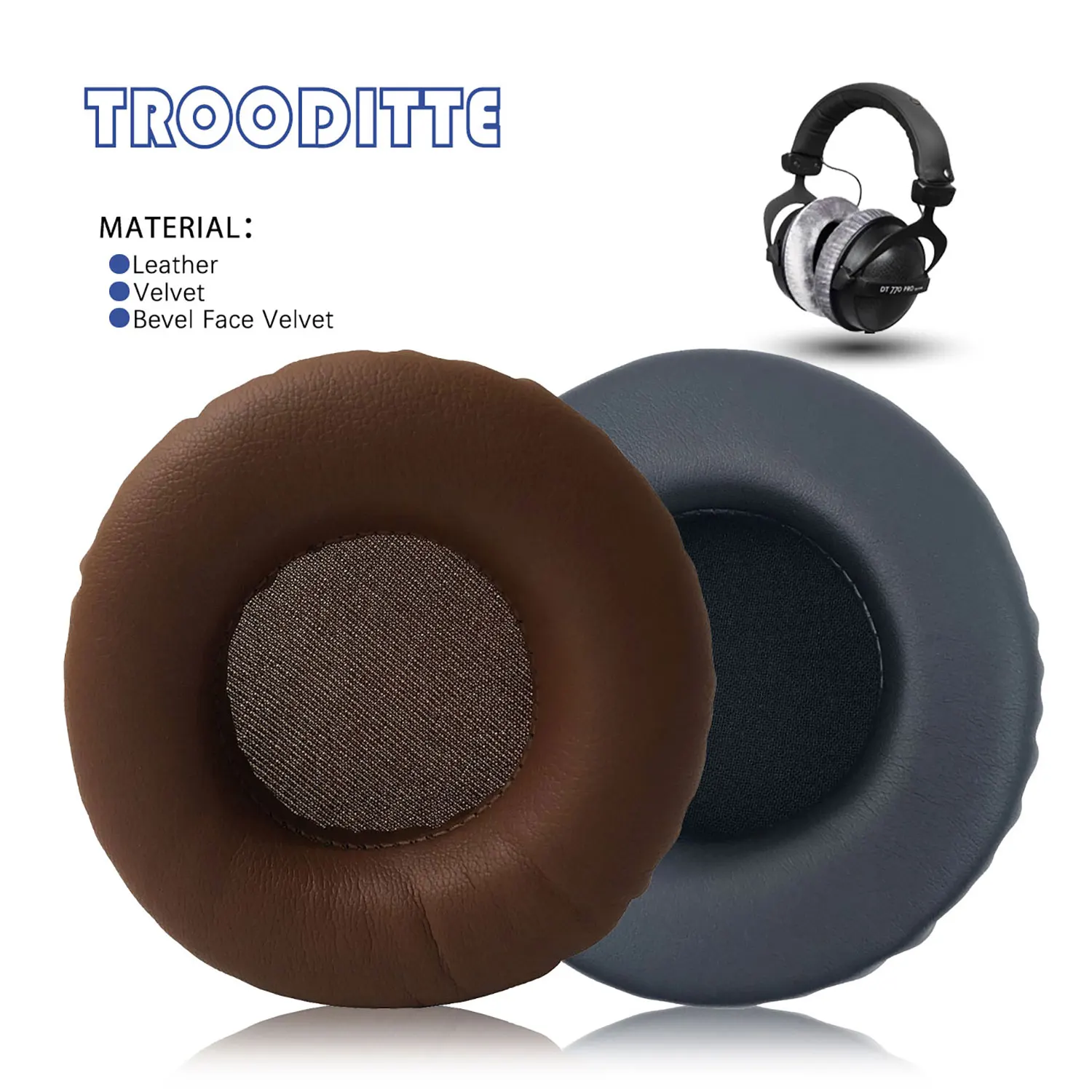 TROODITTE Replacement Earpad For Beyerdynamic DT770 DT880 DT990 DT770pro DT880pro DT990pro Headphones Headband