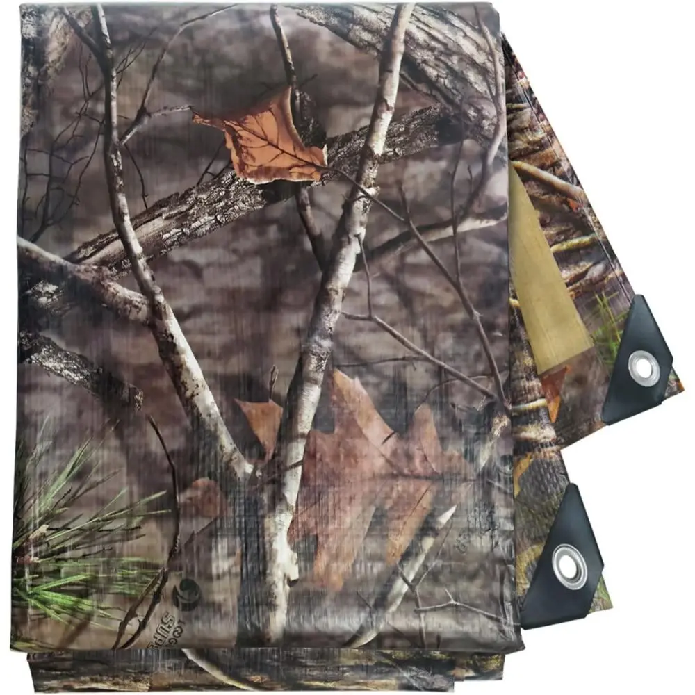 

Прочный водонепроницаемый УФ-стойкий тент толщиной 9 мил для использования на открытом воздухе, кемпинга, охоты и в качестве защитного покрытия