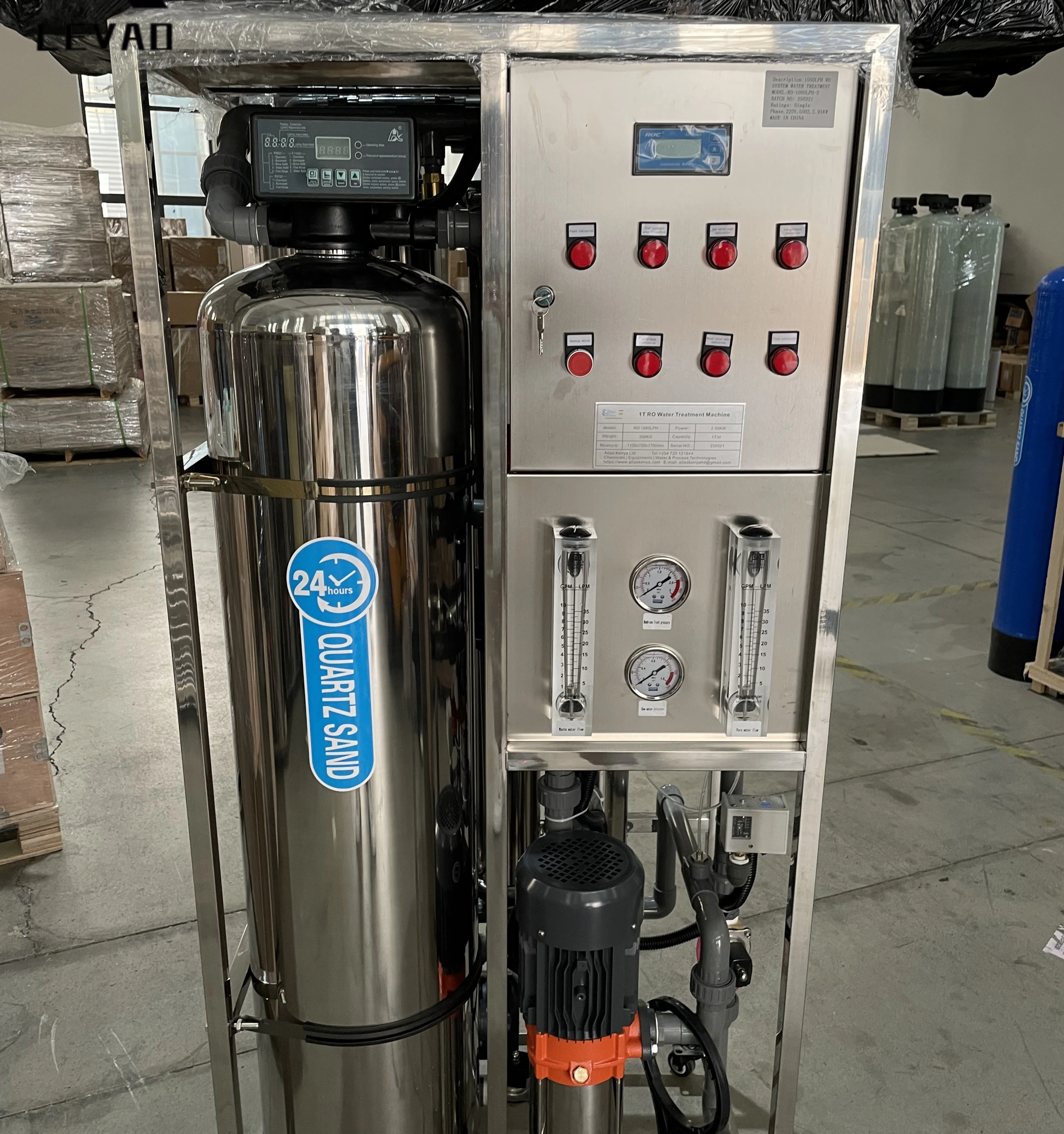 Maquinaria de Tratamiento de Agua Industrial por Ósmosis Inversa Pequeña de 250 LPH, Dispensador de Agua por Ósmosis Inversa, Filtro de Agua