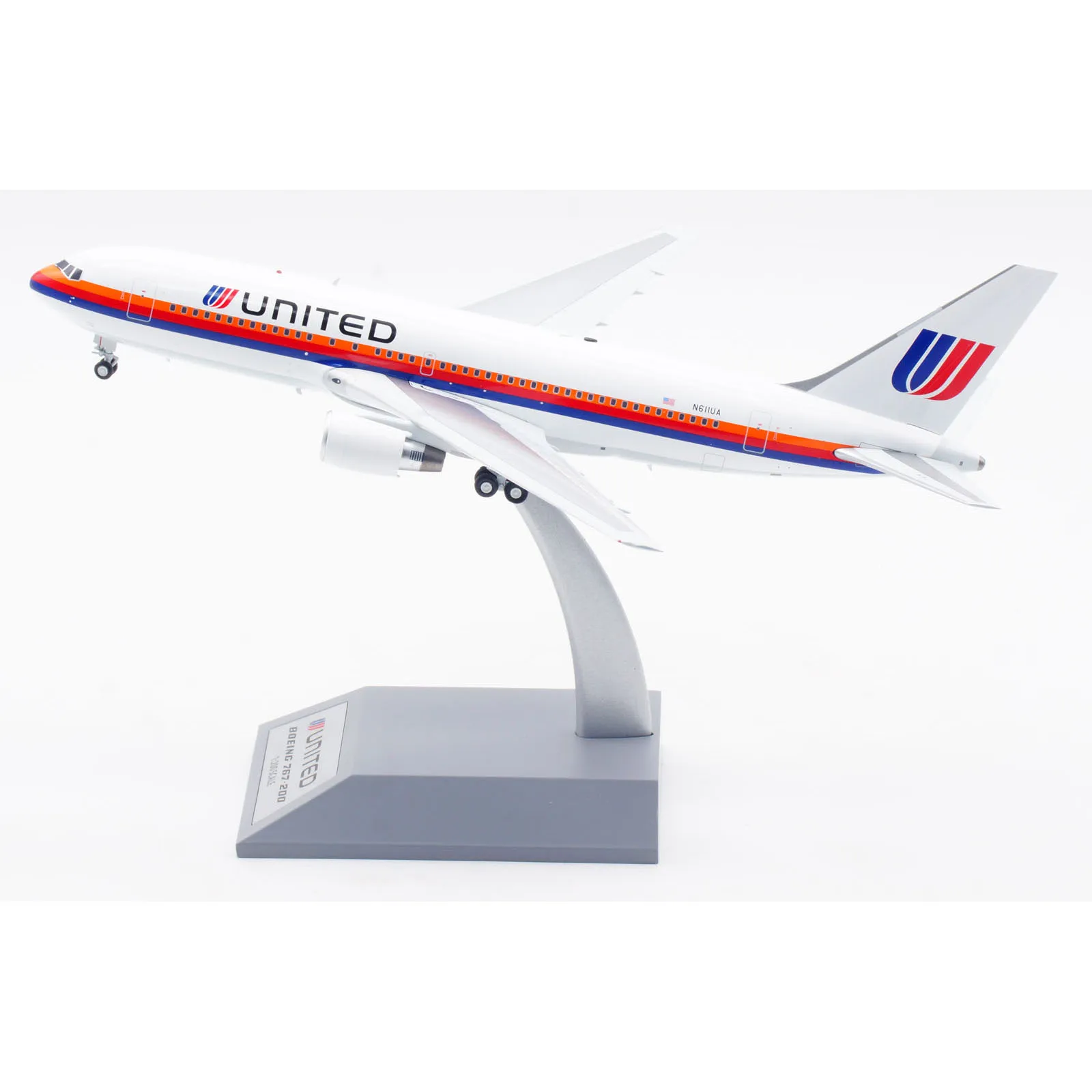 IF762UA0123 Alloy Collectible Plane Gift INFLIGHT 1:200 United Airlines Boeing B767-200 Diecast Aircraft Jet Model N611UA