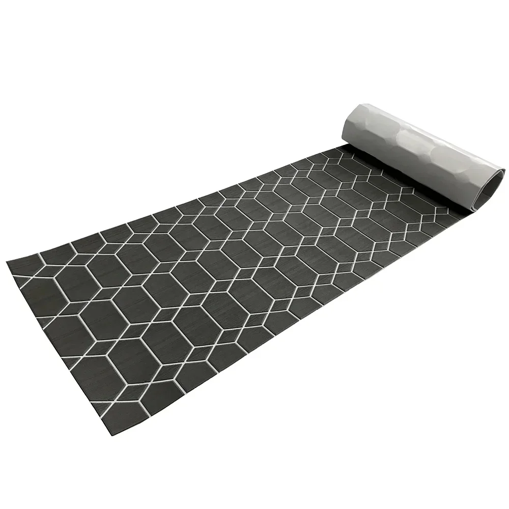 2400x550x5mm EVA Foam Vloer Pad voor Jacht Boot Accessoire Zelfklevende antislipmat Voertuig Pad Hexagon Faux Teak dekblad mat