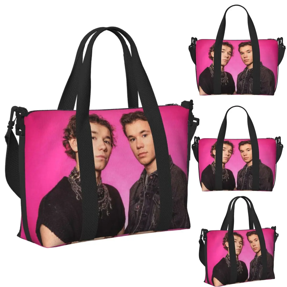 

Custom Marcus And Martinus Sweden Norway Eurovision Beach Travel Bag Tote Bags for Gym Yoga Women Shopping Duffle Shoulder Bag