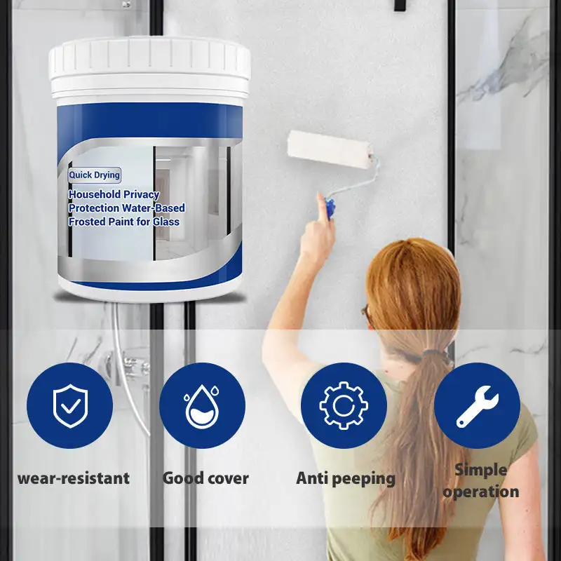 

Peinture Givrée à Base d'Eau pour Verre — Protection de la Vie Privée à Domicile