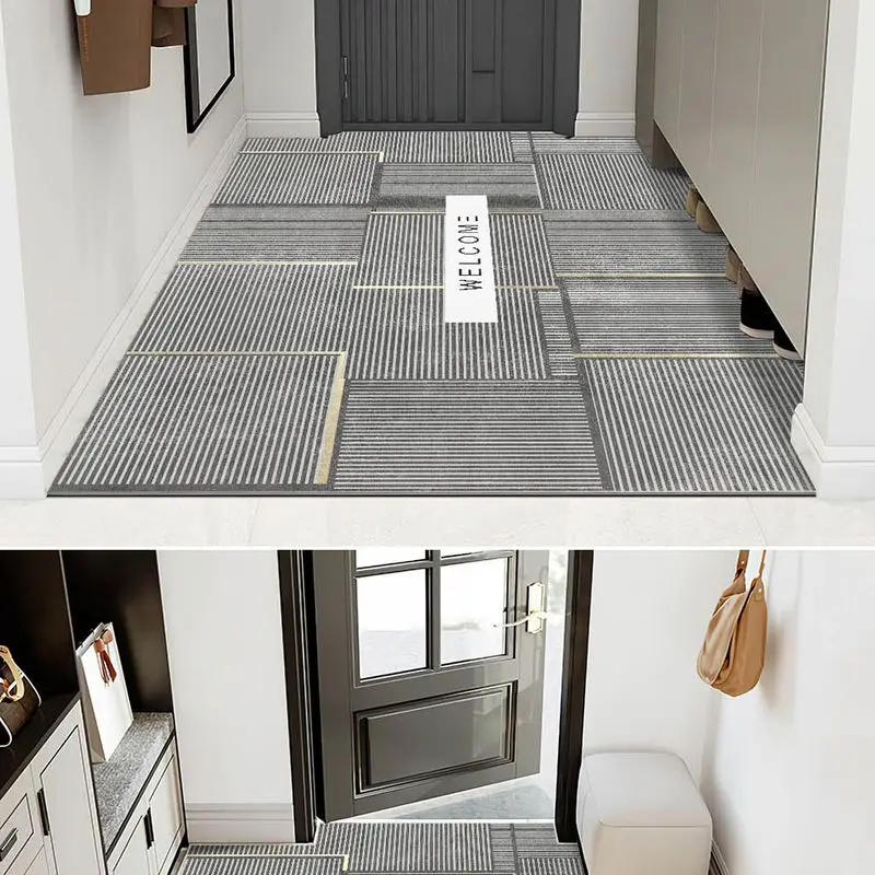 

VIKAMA Crystal Velvet Entry Door Floor Mat Light Luxury Luxury Sense Villa Gate Non-Slip Door Dirt Resistant Carpet Home Decor