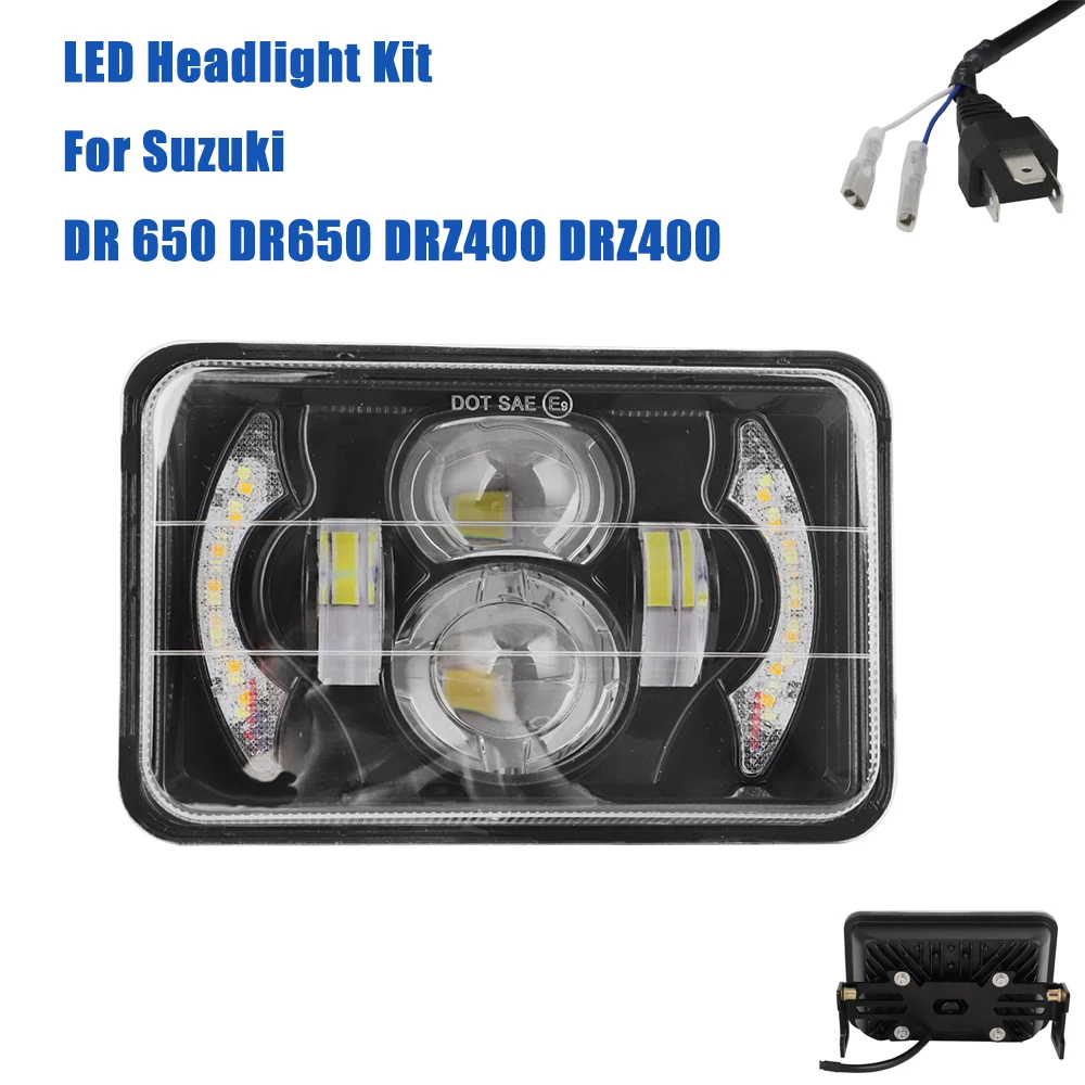 

LED Headlight Kit with Bracket Plug And Play For Suzuki DR 650 DR650 DRZ400 DRZ 400 Headlamp