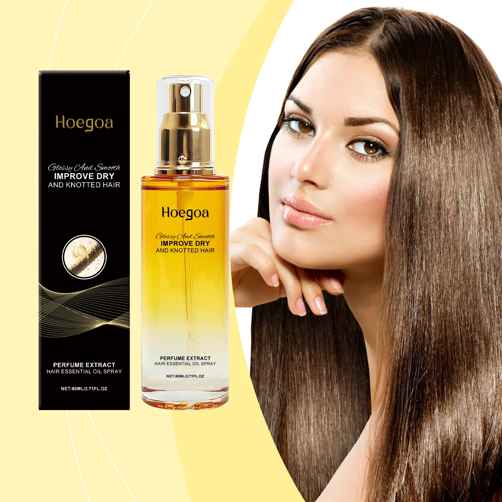 

Smoothing Hair Serum Oil - Gentle Nourishing, Frizz-Free & Lightweight for Silky Hair | Daily Care for All Hair Types
