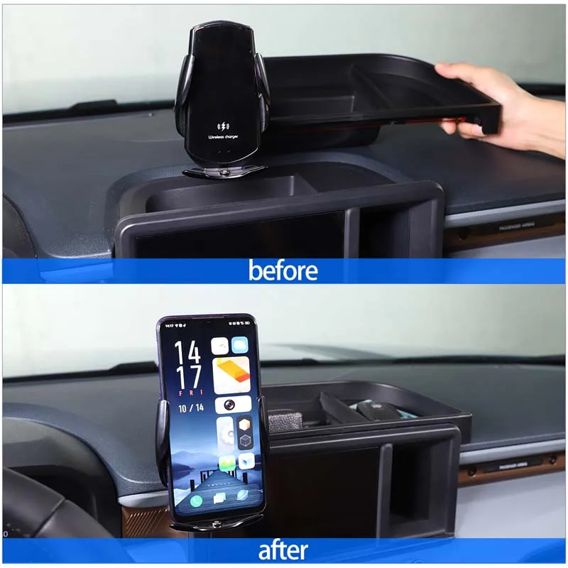 For 2022 Ford Maverick Maverick ABS car styling navigation screen rear storage box mobile phone holder car interior accessories