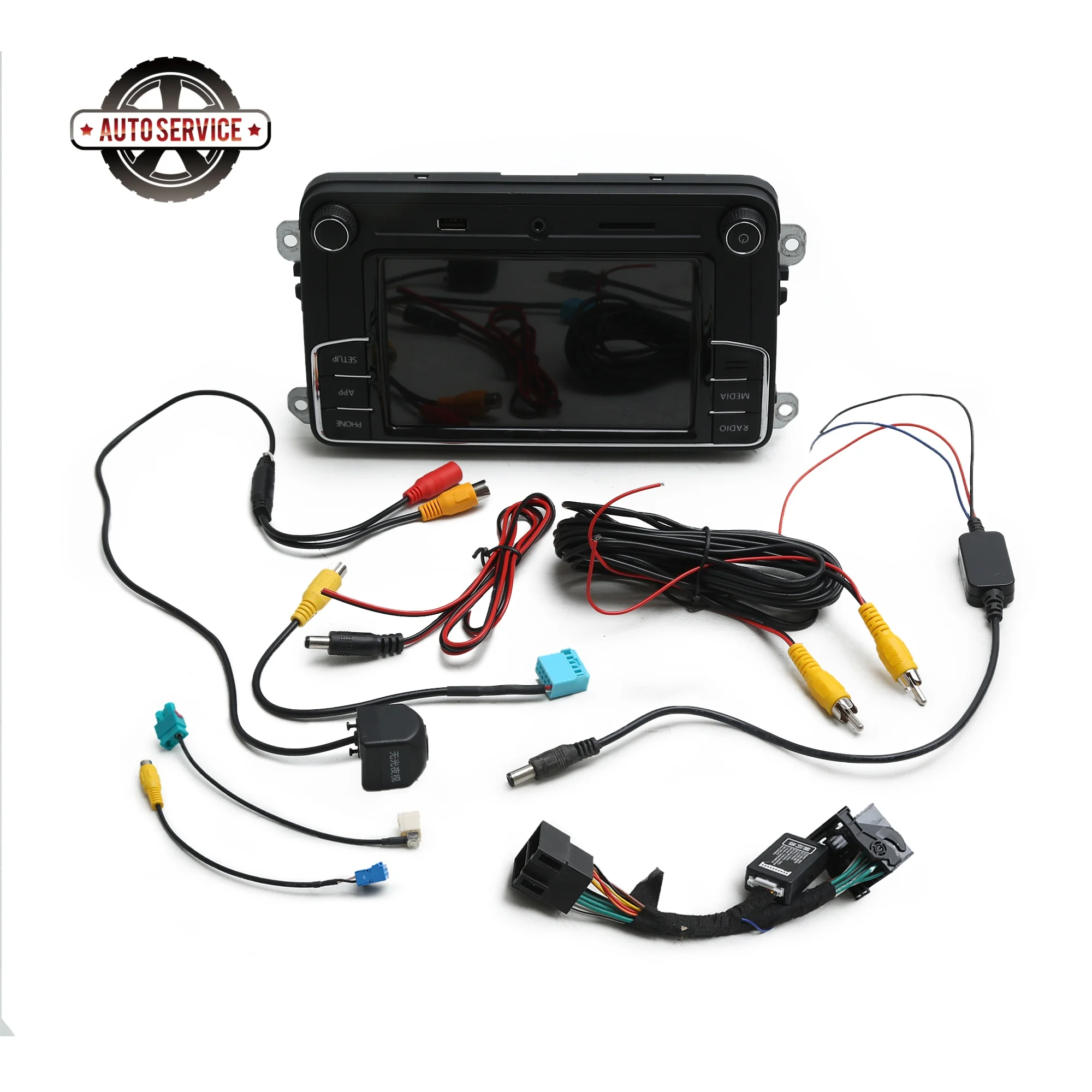 RCD330 187B CD Player + Rear View Camera + CAN Simulator Kit For VW JETTA CC EOS TOURAN Seat Skoda Octavia 6RD-035-187-B