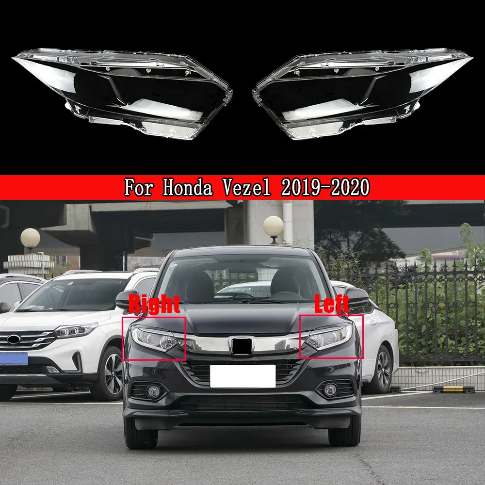 

For Honda Vezel 2019 2020 2021 2022 Low Transparent Headlight Cover Headlamp Shell Lens Plexiglass Replace Original Lampshade