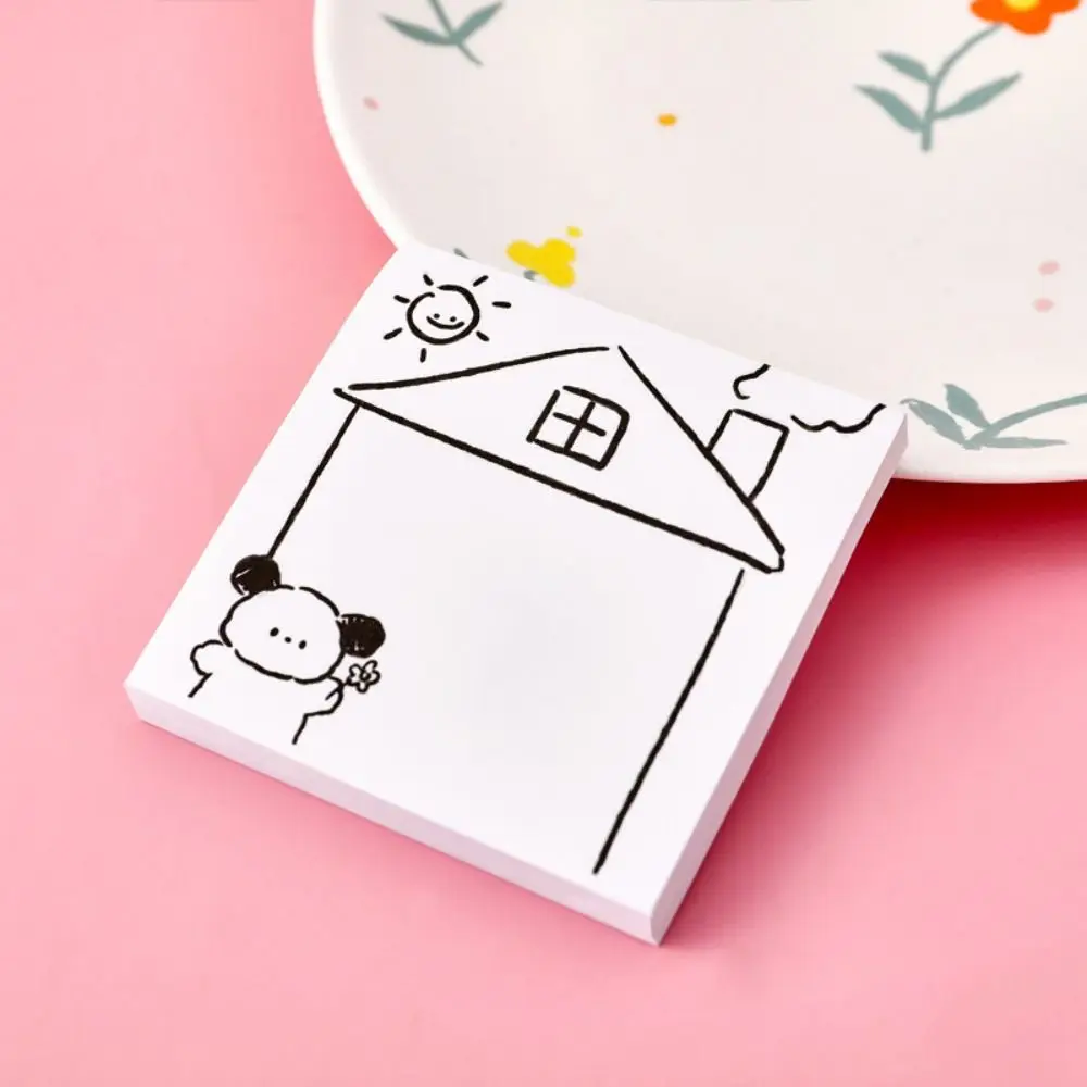 Stationery Cute White Sticky Notes Creative Simple Memo Pad Ins High Appearance Level Message Paper Student