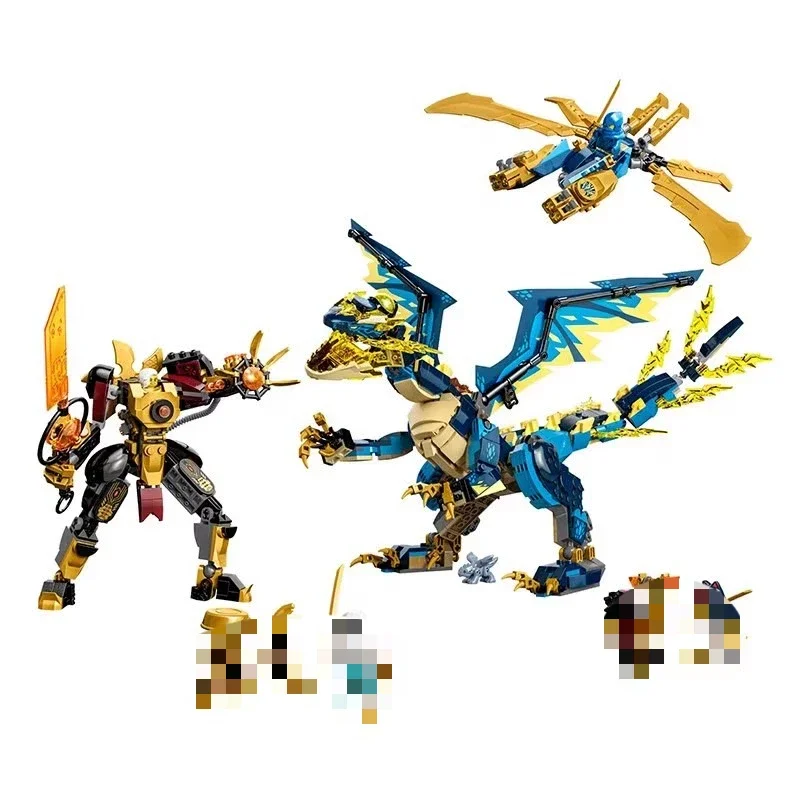 Phantommer Ninjara Dragon Risee Elementall Dragon War Queenen Mecha Assembly Building Block Toy Boy Ornament Gift