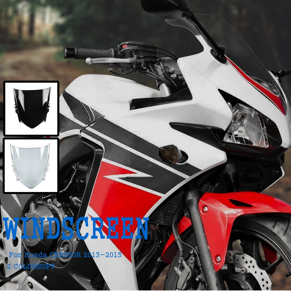 

Motorcycle Double Bubble Front Windshield Windscreen For Honda CBR500R CBR 500R CBR500 500 R 2013 2014 2015 Street PC Plastic