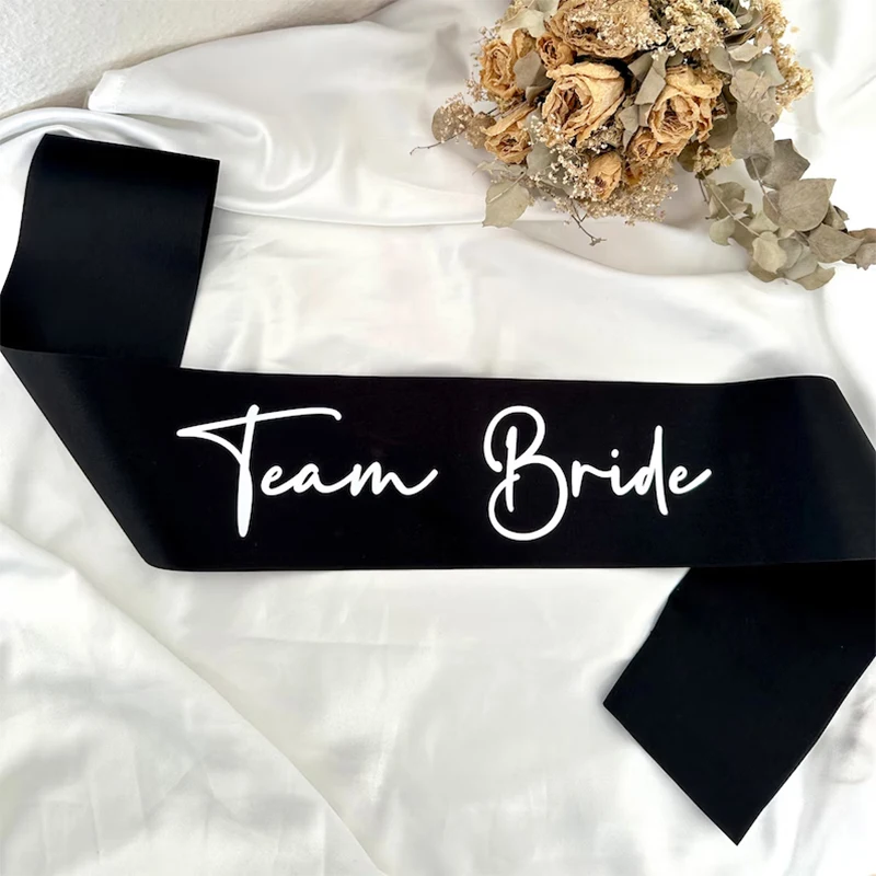 Bride to be Bride Squad Team Bride sash Bach Weekend Bachelorette hen Party bridal shower wedding decoration bridesmaid gift