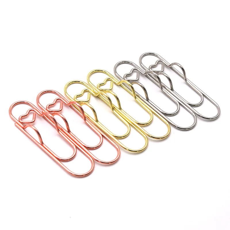10/6pcs Cute Pen Clip Bookmarks - Fun Shaped Paper Clips for School Supplies, Pencil Case & Planner Accessories ( Heart-Shaped)