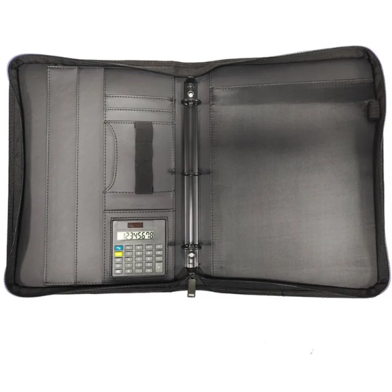 Multifunctional 390 A4 Conference Folder Business Stationery Folder Leather Contract File FoldersTravel Document Folder