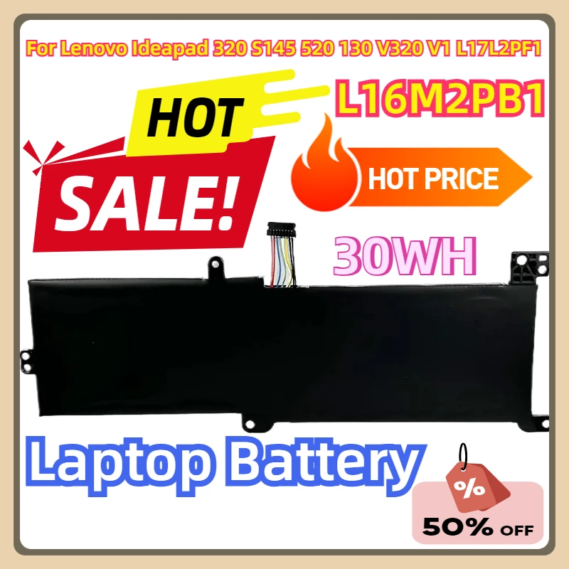 

Аккумулятор для ноутбука Lenovo Ideapad 320 S145 520 130 V320 V1 L17L2PF1 L17M2PB7 L16S2PB2 L16M2PB3 L16C2PB1 DODOMORN L16M2PB1