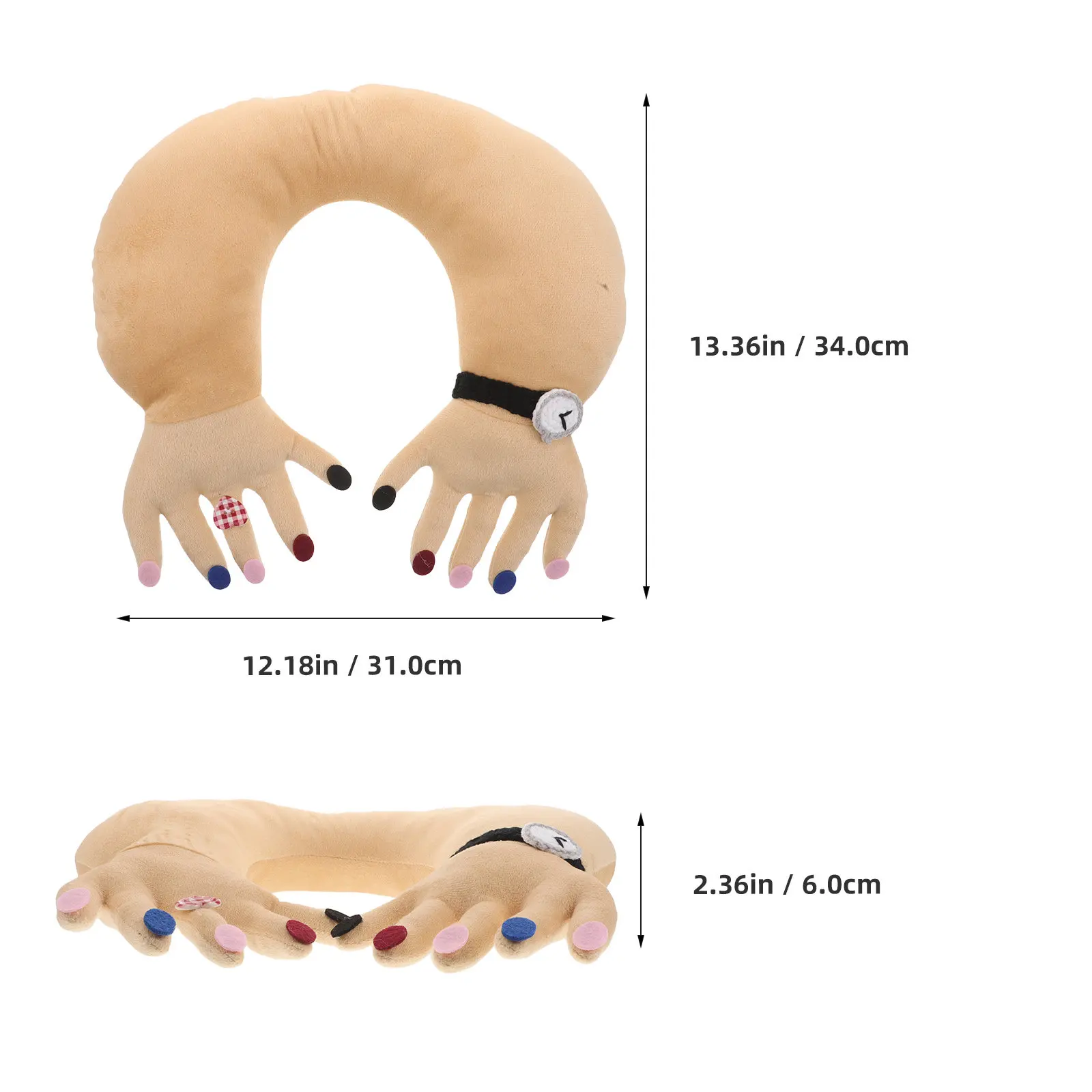 Hand Shaped Cute Neck Pillow -Shaped Sleep Pillow for Airplane Car Travel Office Festival Comfortable Neck Support