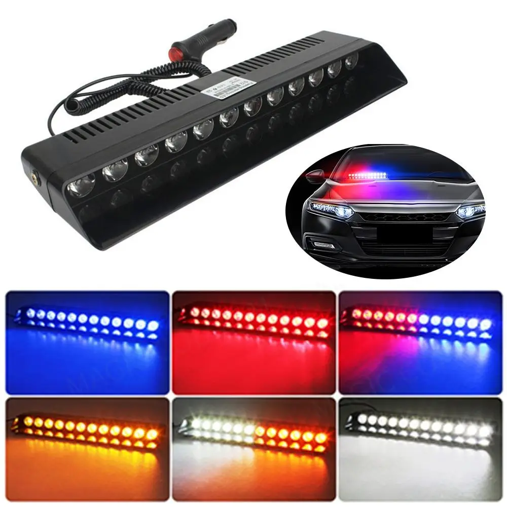 

Powerful 12 LED Emergency LED Strobe Light Red Blue Amber Multi-functional Warning Lamp 12 V Car Light Car Accessories