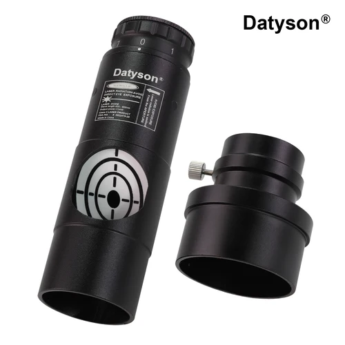 Datyson Colimador láser rojo de 1,25 pulgadas, material metálico con adaptador de 2 pulgadas para telescopios reflectantes newtonianos y SCT