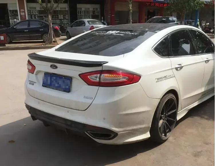 

ABS PAINT CARBON FIBER REAR WING TRUNK LIP TAIL SPOILER FOR Ford Mondeo Fusion 2013 2014 2015 2016 2017 2018 2019 2020