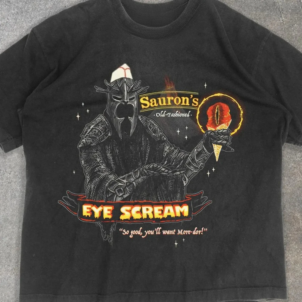 Dark Place T-shirt, Post Apocalyptic Volcano T-shirt  Parody Soren Ice Cream T-shirt for Street Fashion Printed T-shirt