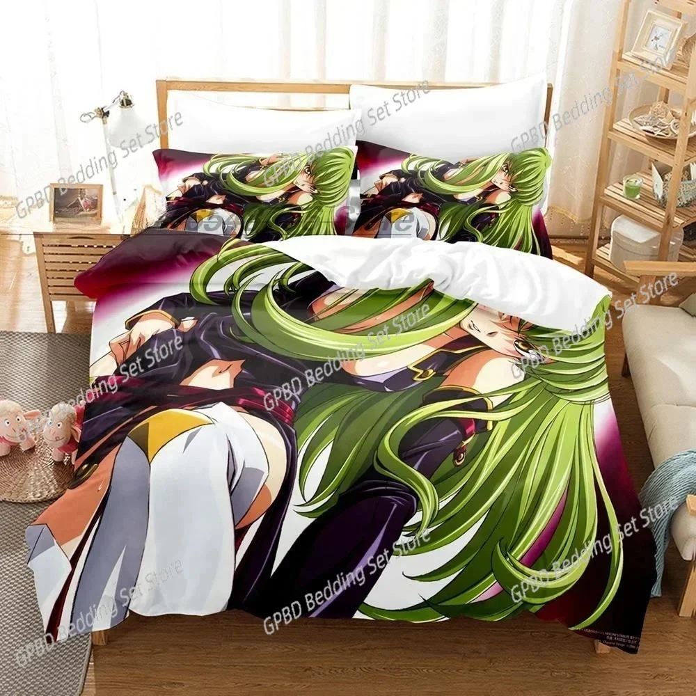 

Fashion 3D Print Anime Code Geass Comfortable Duvet Quilt Cover Pillowcase Bedding Set Children Bedroom Decoration Home Textile