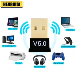 USB Bluetooth Adapters 5.0 Wireless Computer Adapter Mini Bluthooth Receiver Transmitter For PC Computer Speaker Audio