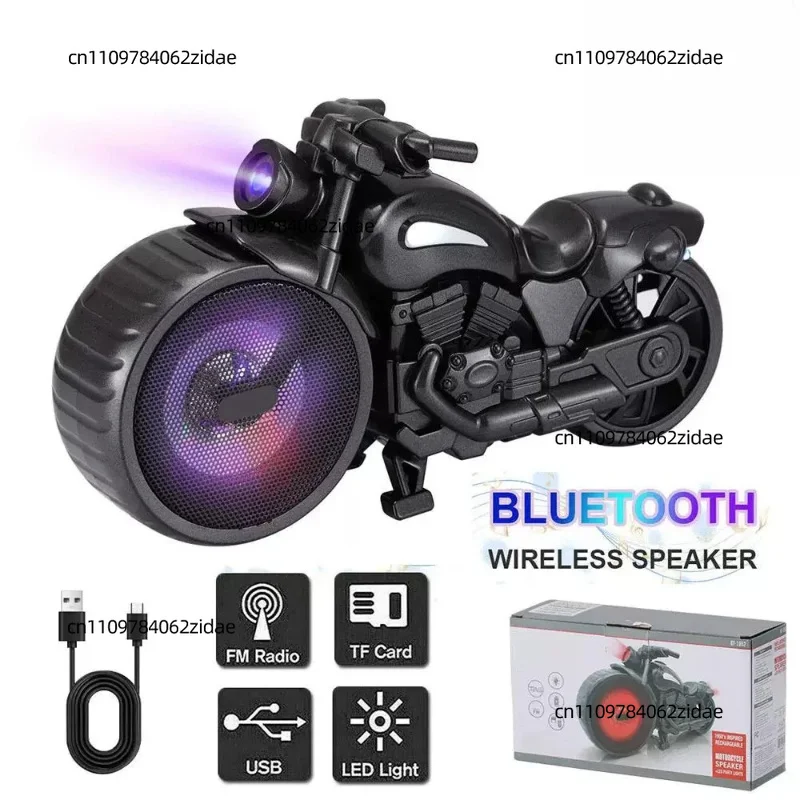 For Bluetooth Speaker Motorcycle Replica Retro Ride FM Radio TWS