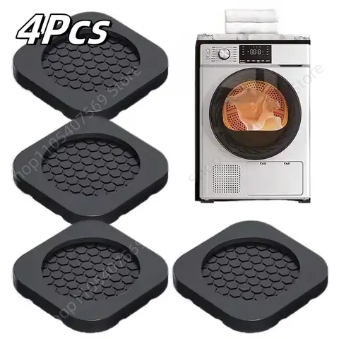 4Pcs Rubber Anti Vibration Feet Pads Refrigerator Heavy Duty Anti-Slip Foot Pad Universal Furniture Silent Dampers Stand