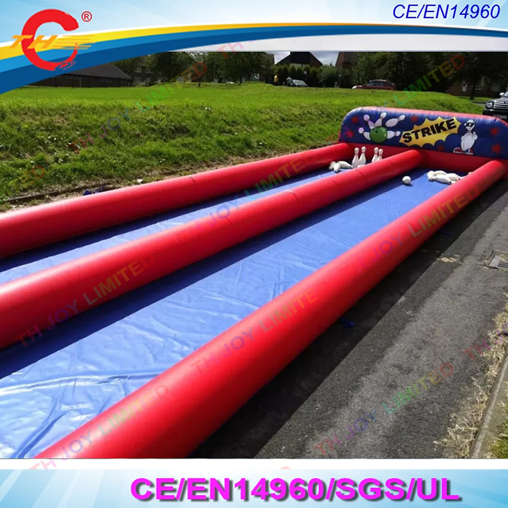 Free Shipping  Double Lanes Inflatable Human Bowling Game/Interactive Bowling Alley Sports Game/inflatable bowling lanes price