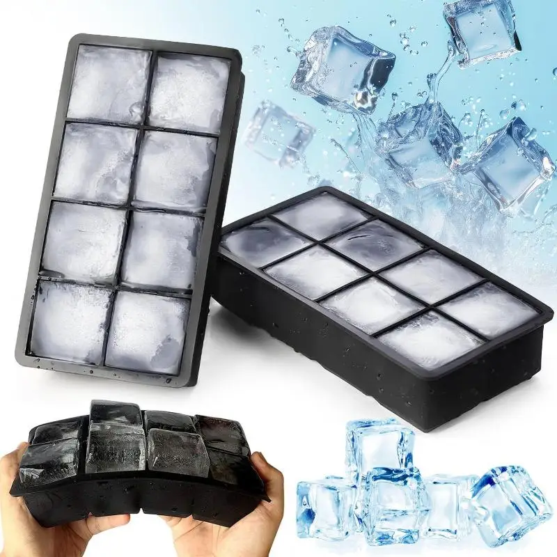4/6/8Grids Silicone  Molds Spherical Ice Molds Reusable  Molds Cocktail Freezer DIY Homemade Barware