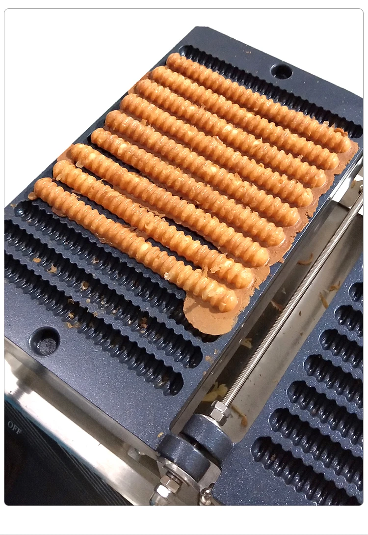 Electric Commercial Snack Equipment Long Stick Shape Waffle Making Machine For Sale Waffle Fries machine