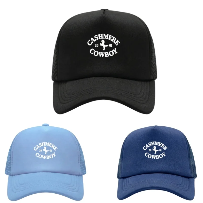 CASHMERE COWBOY Printed Adjustable Baseball Cap Classic Snapback Dad Hat Breathable Mesh Hat Golf Fishing Outdoor Sun Cap