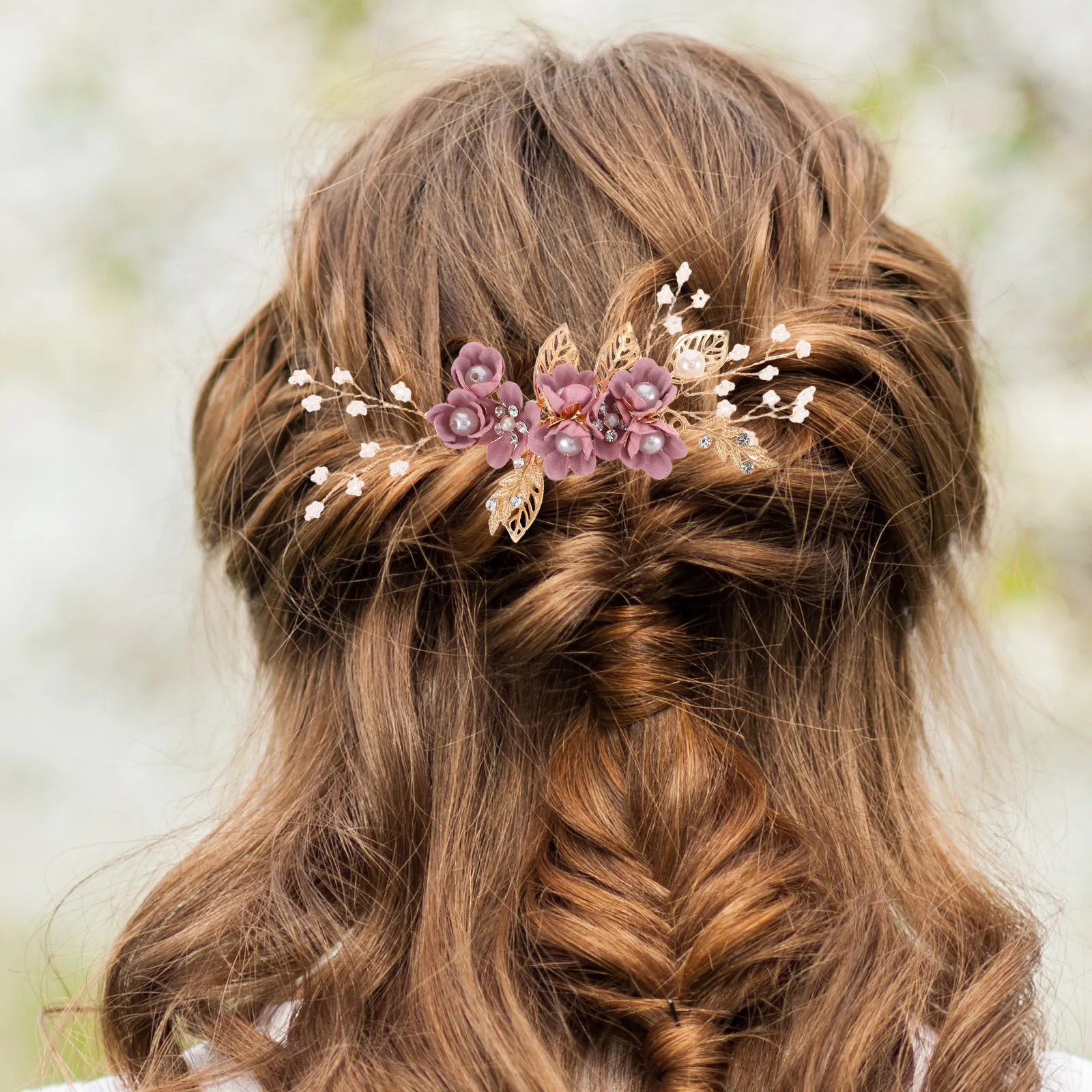 

2 шт. свадебные заколки для волос с жемчугом и стразами, легкие, удобные, универсальные, для причесок-пучков и плетеных причесок, ручной работы