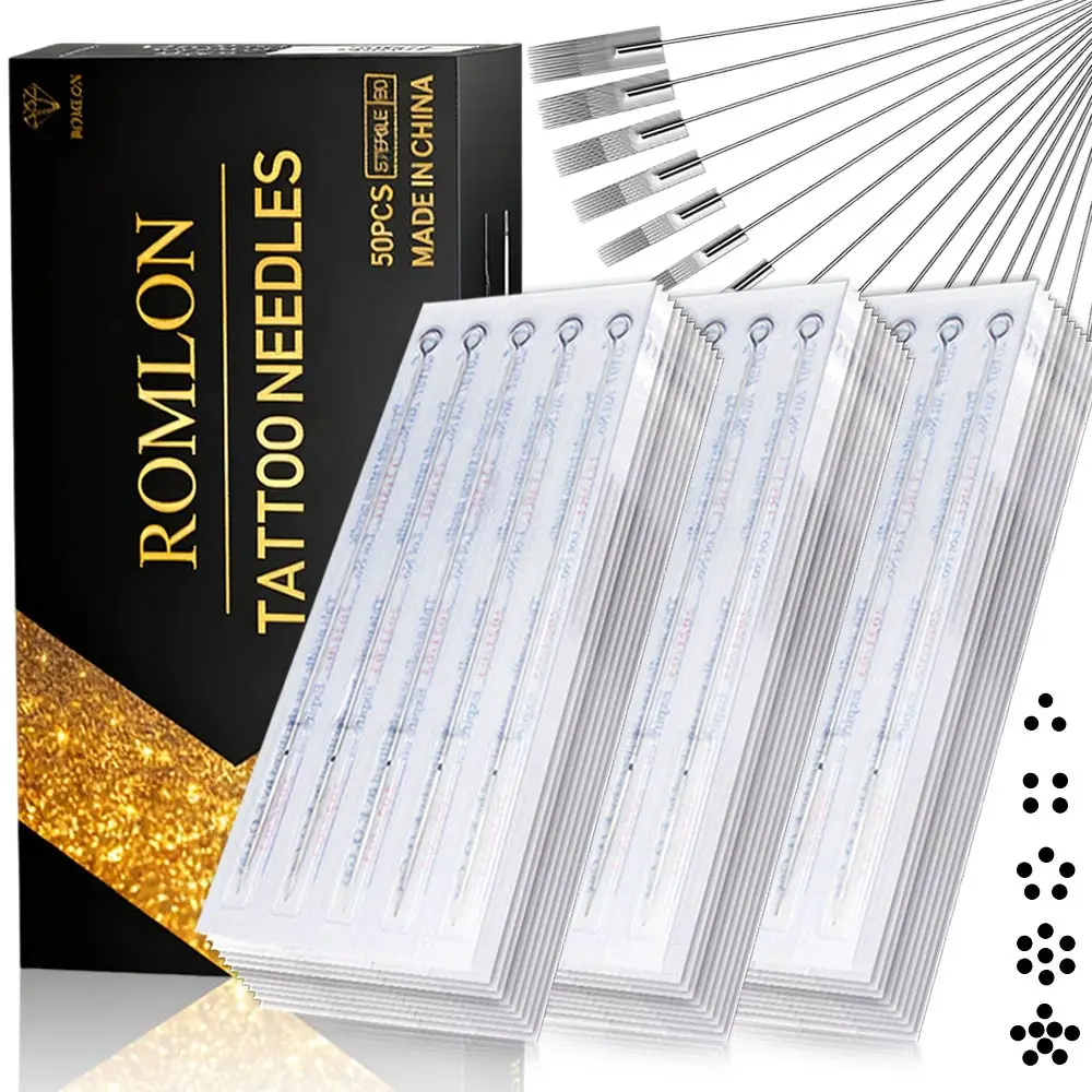 

100/50/20/10/5 шт. стерилизованные иглы для татуировки RL RS M1 RM одноразовые иглы для татуировки для машины для перманентного макияжа
